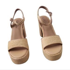 Wild Pair Beige Ankle Strap  Platform Sandals Size 11 NWOT